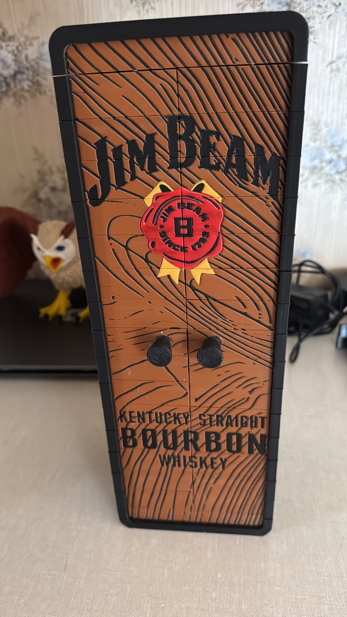 Jim Beam Lighted Liquor Display Box with Magnetic Closure – 5x5x14 (1-Liter)