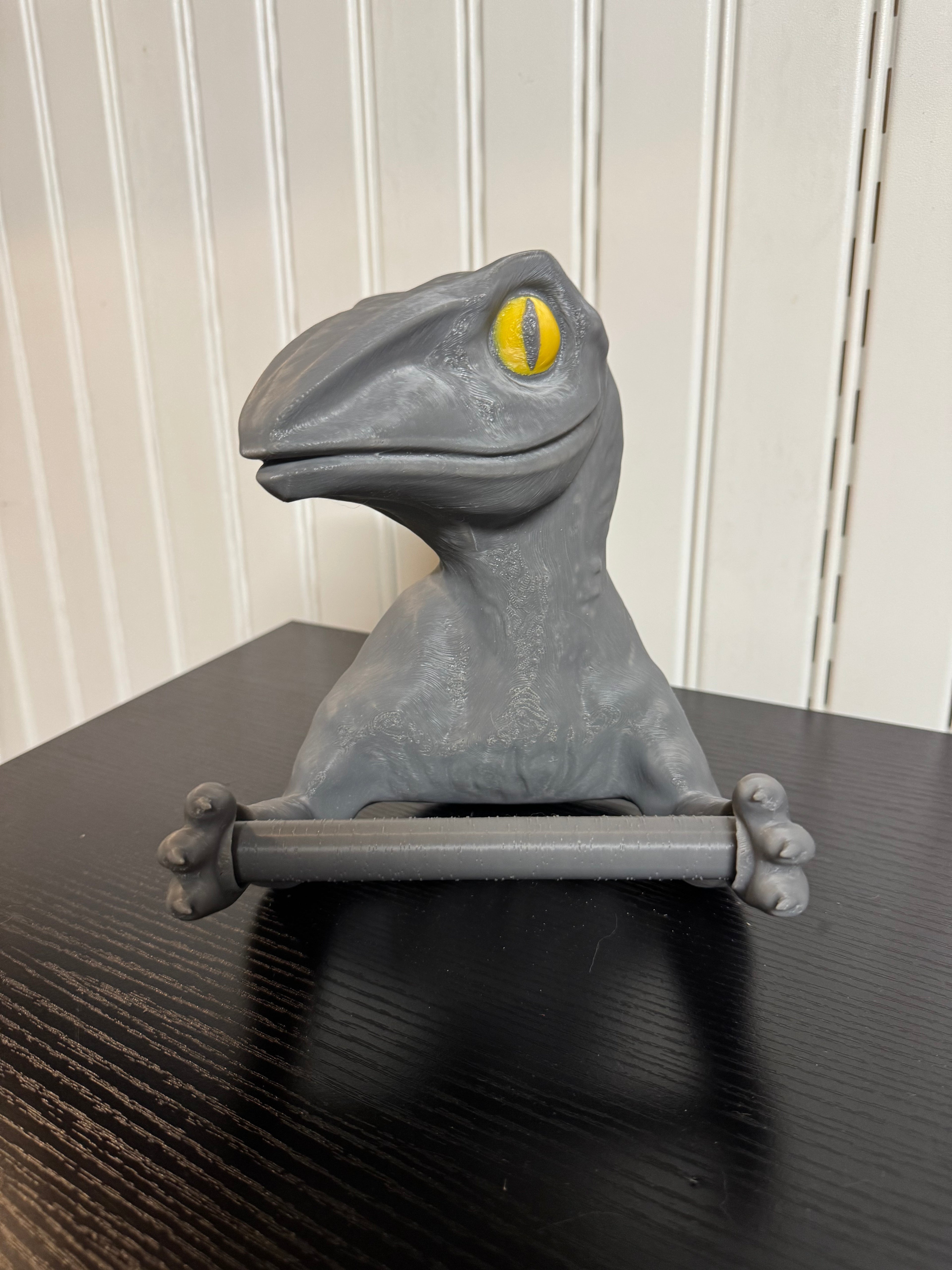 Raptor Toilet Paper Holder – 3D Printed Wall Mount