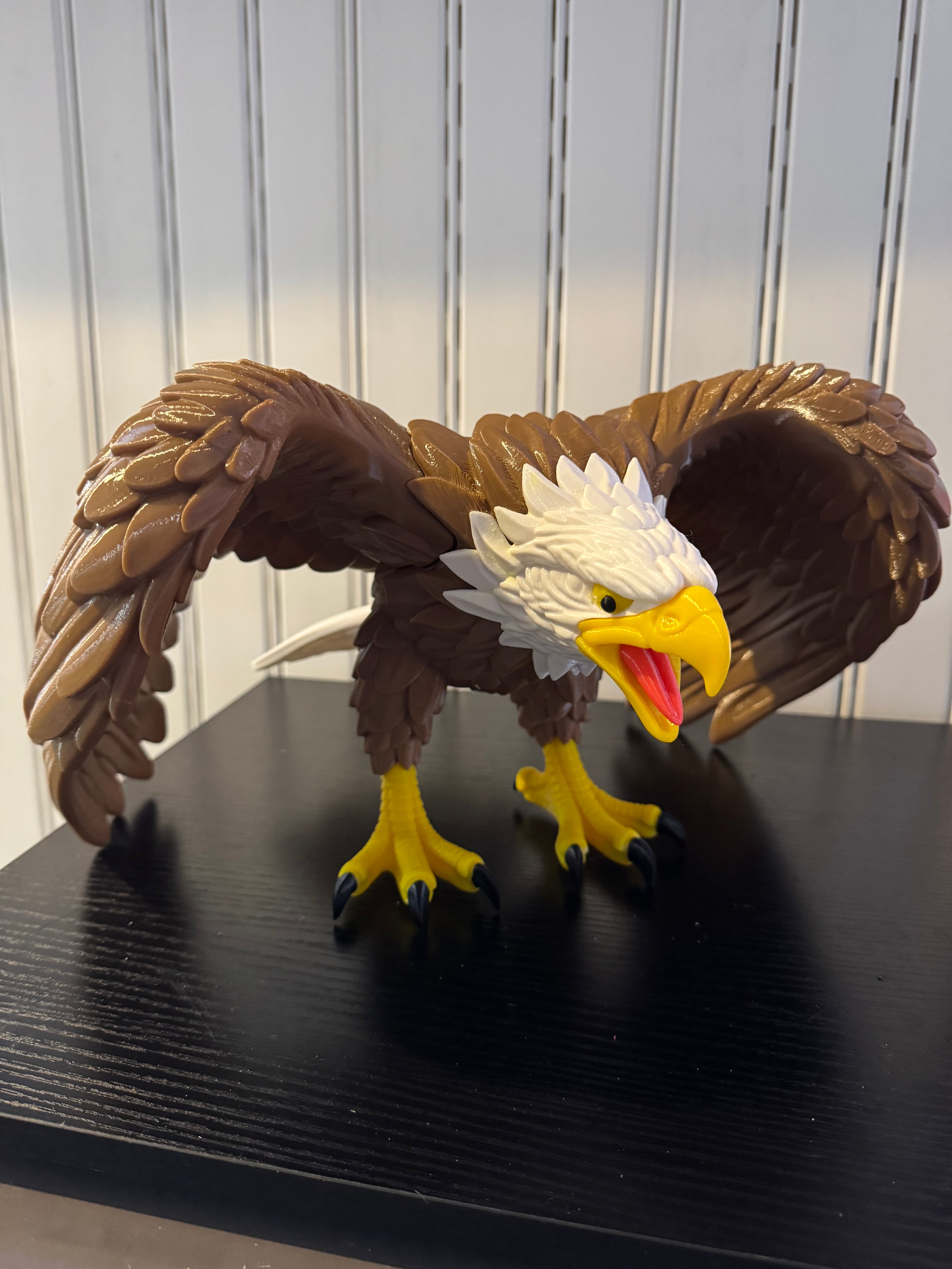 3D Printed Bald Eagle Sculpture - Majestic American Symbol