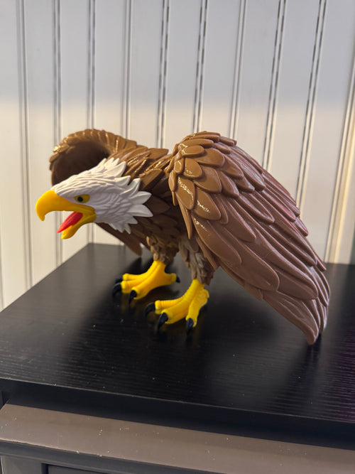 3D Printed Bald Eagle Sculpture - Majestic American Symbol