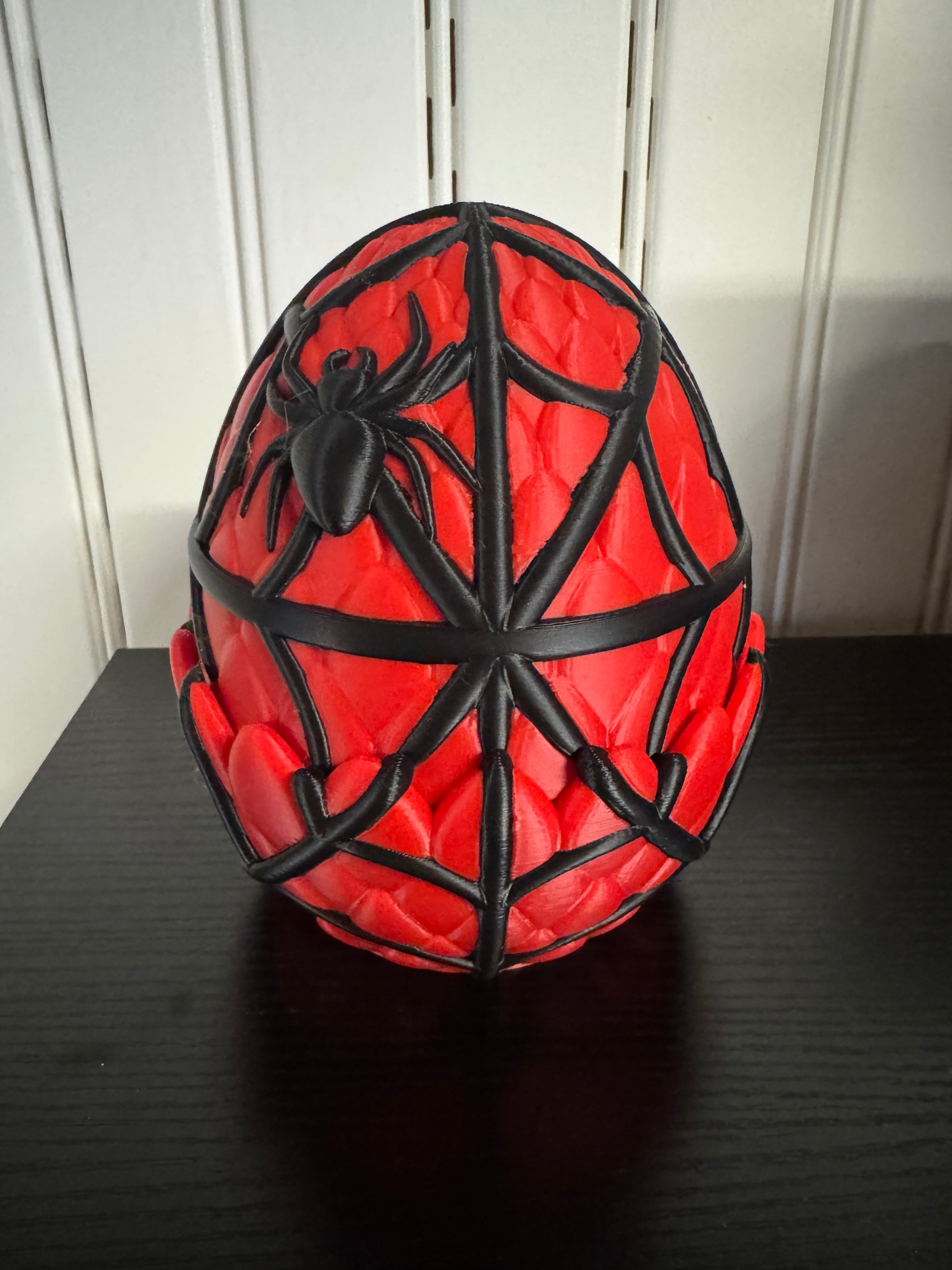 3D Printed Spider Dragon Egg - Fantasy Collectible with Removable Lid
