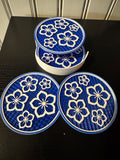 3D Printed Floral Coaster Set with Holder