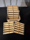 Laser Cut Wooden Pallet Coaster Set with Holder - Real Wood (Set of 6)