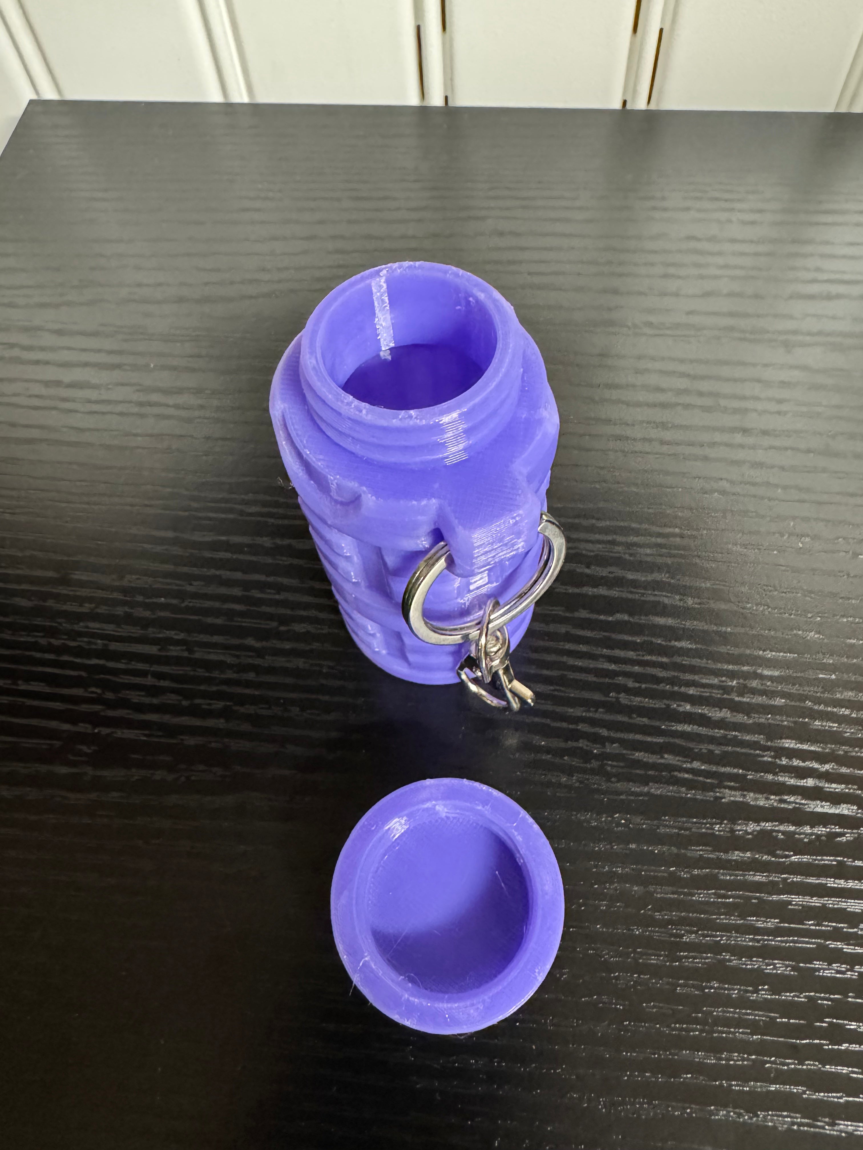 3D Printed Storage Container Keychain - Waterproof Pill Holder PETG