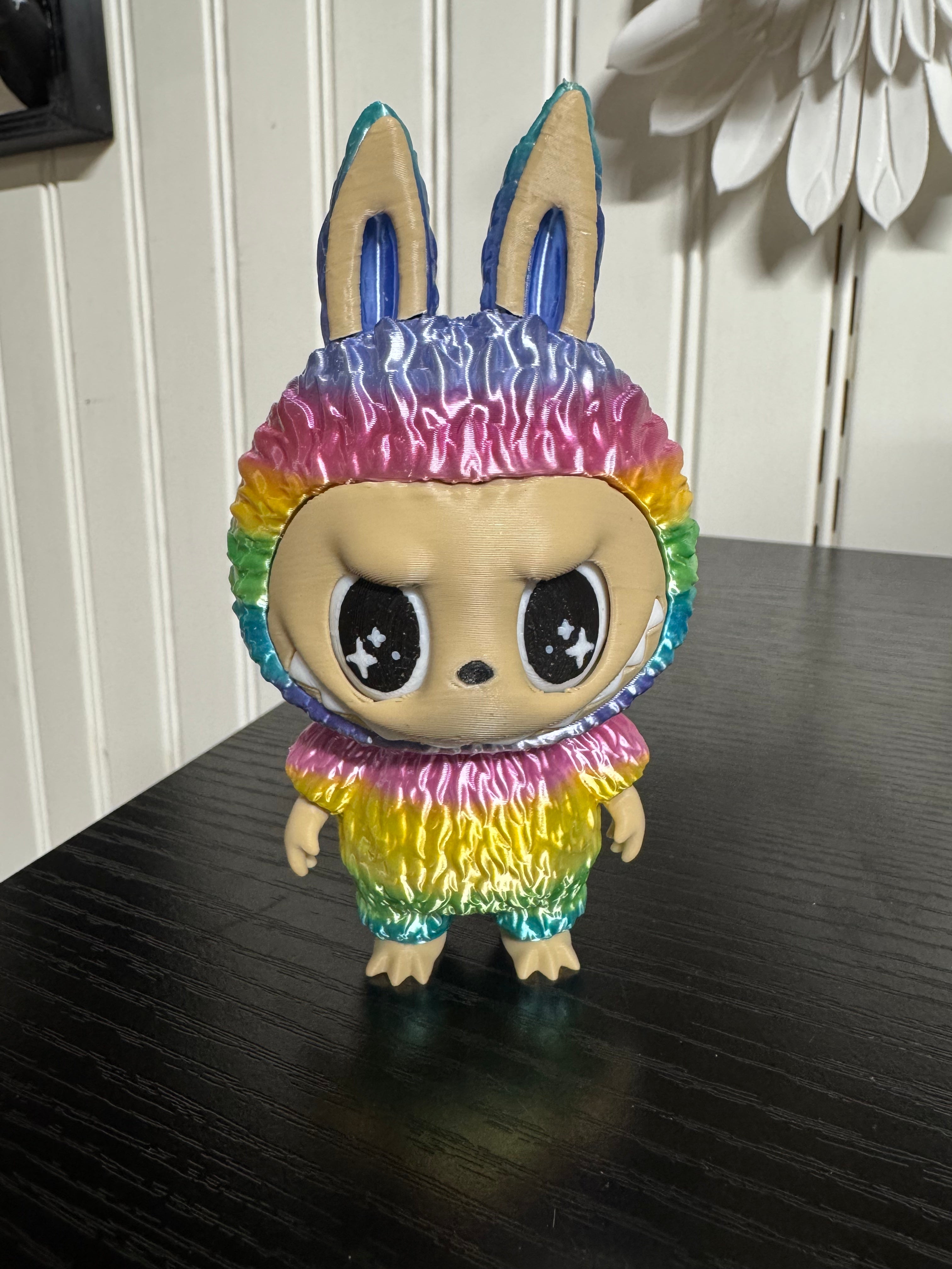 3D Printed Rainbow Furry Creature - Silk Candy PLA Collectible Figure