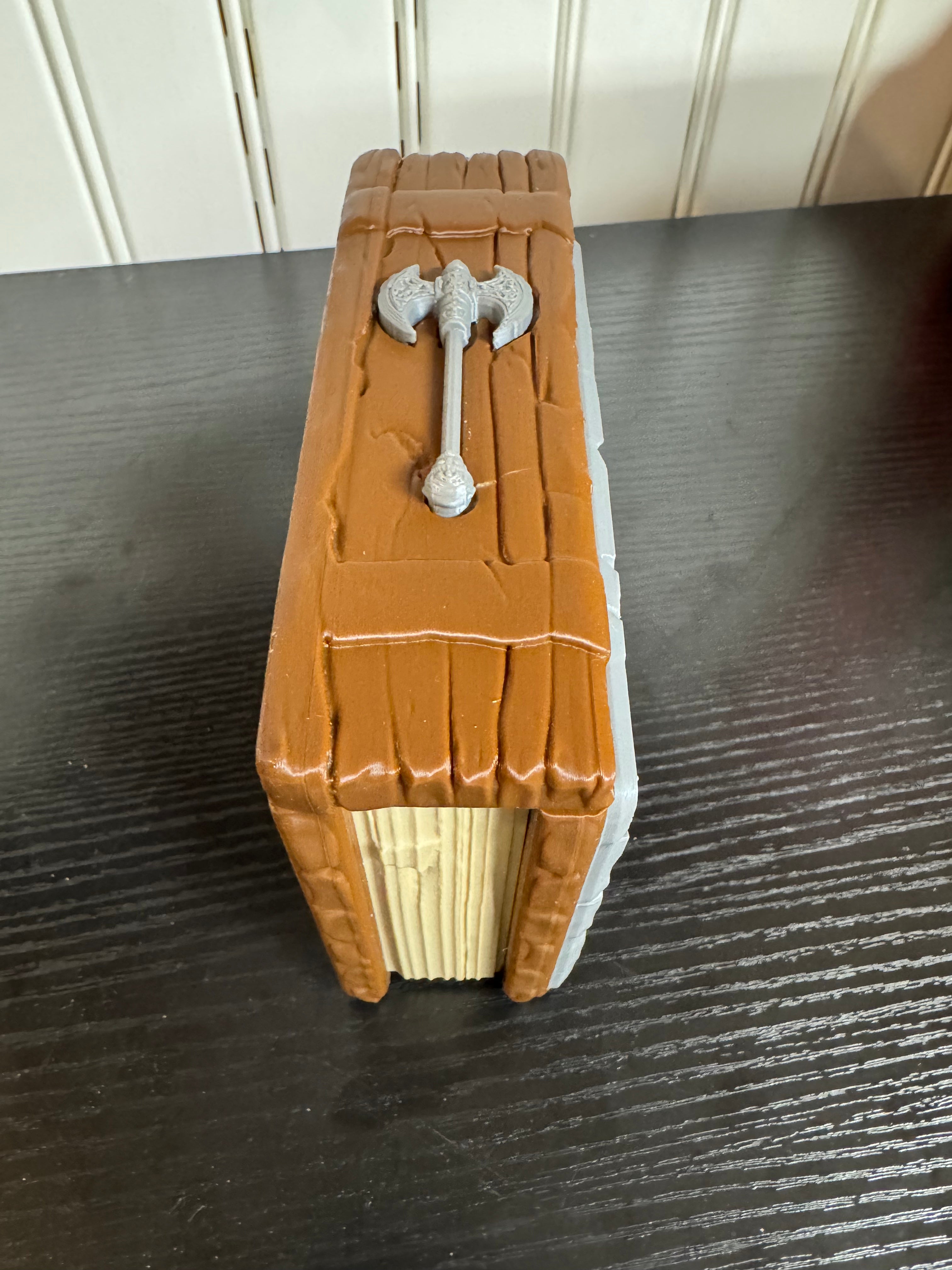 3D Printed Viking Book Display Box with Accessories - Collectible Figure Set