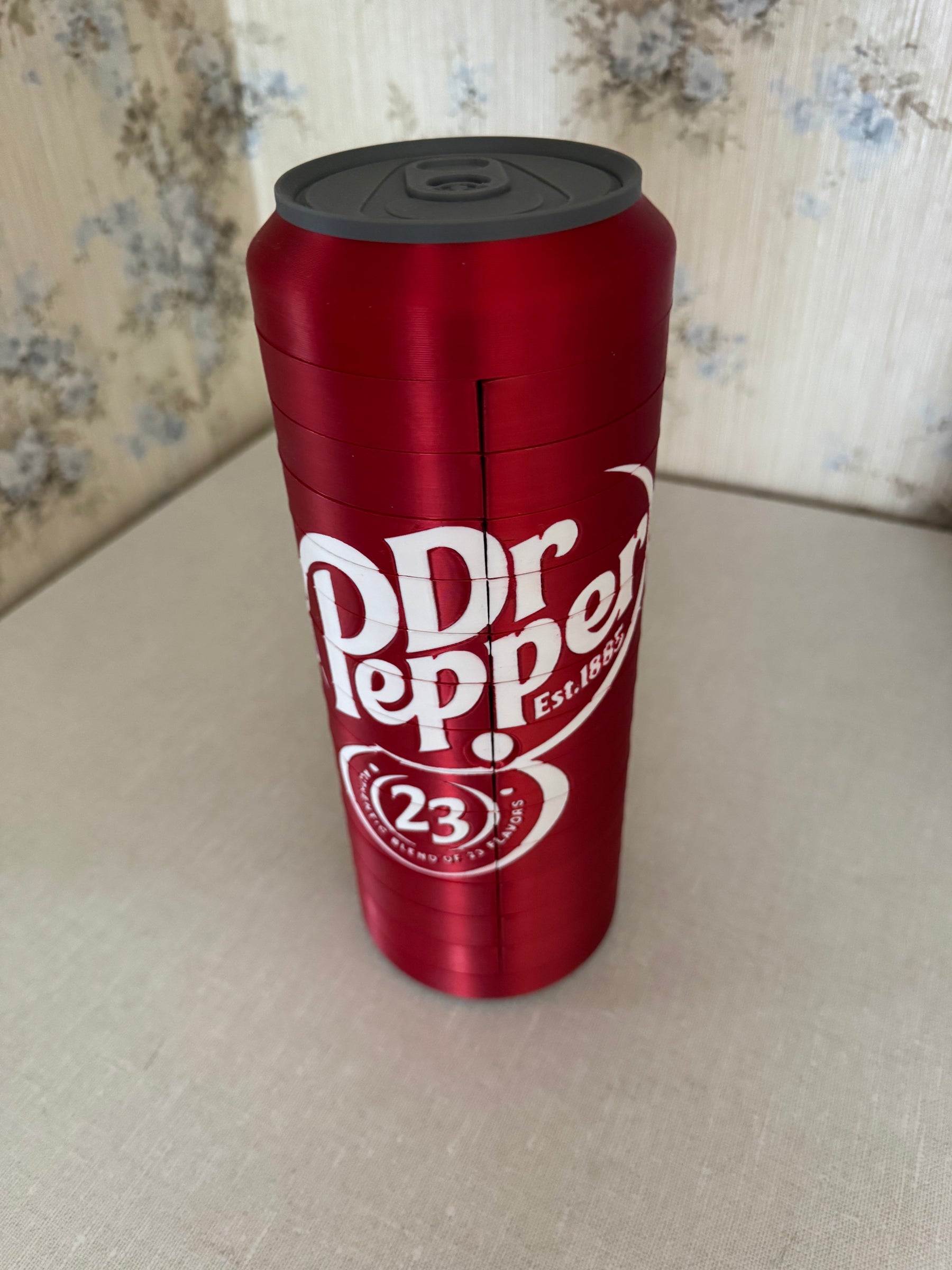 3D Printed Dr Pepper Can Articulated Display Box – Silk PLA