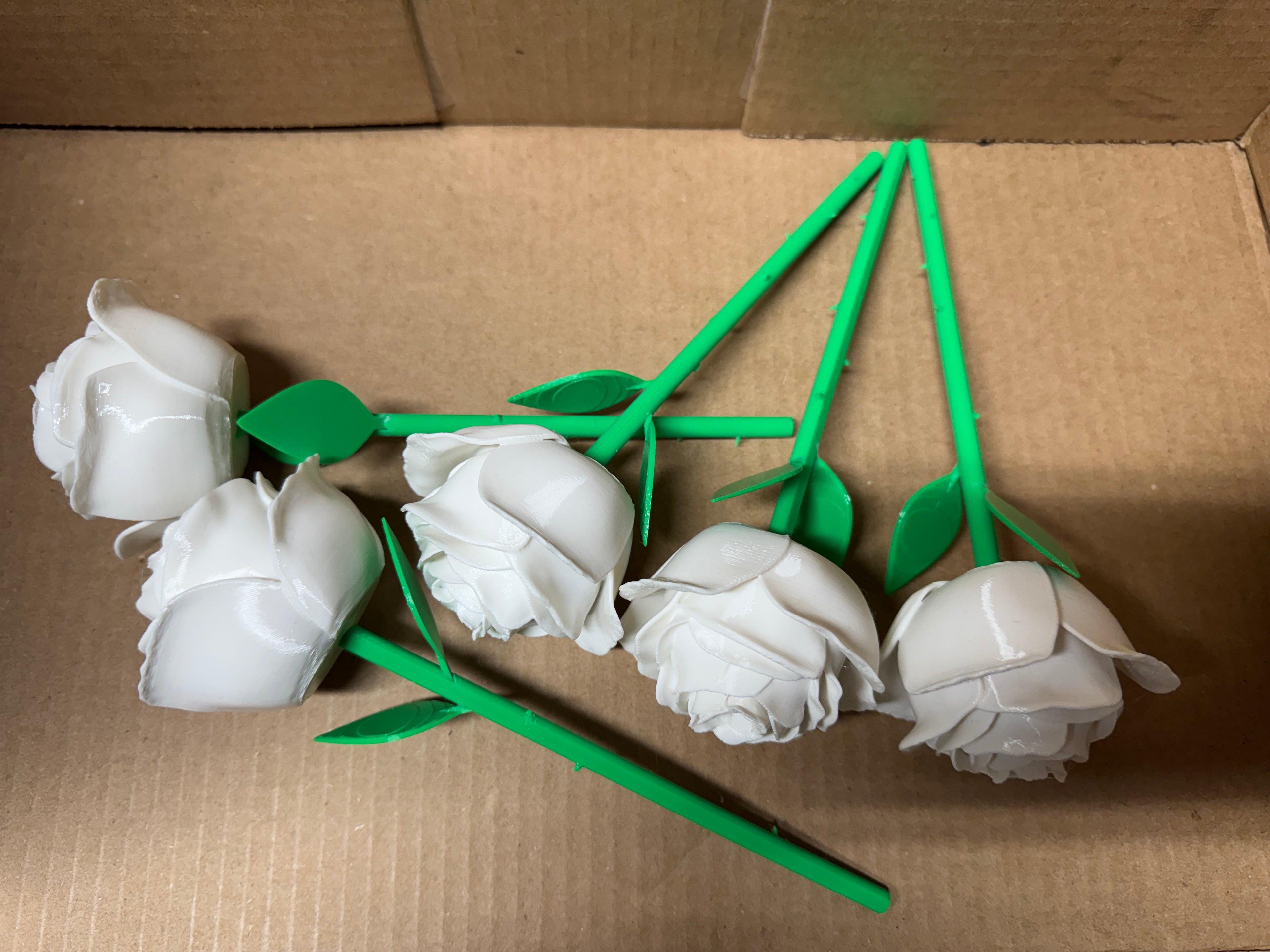 3D Printed Rose with Stem – Any Color