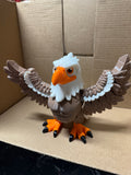 3D Printed Fully Articulated Bald Eagle – Upscaled PETG