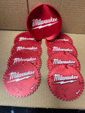 3D Printed Milwaukee Saw Blade Coasters – Set of 8 with Holder | Silk PLA